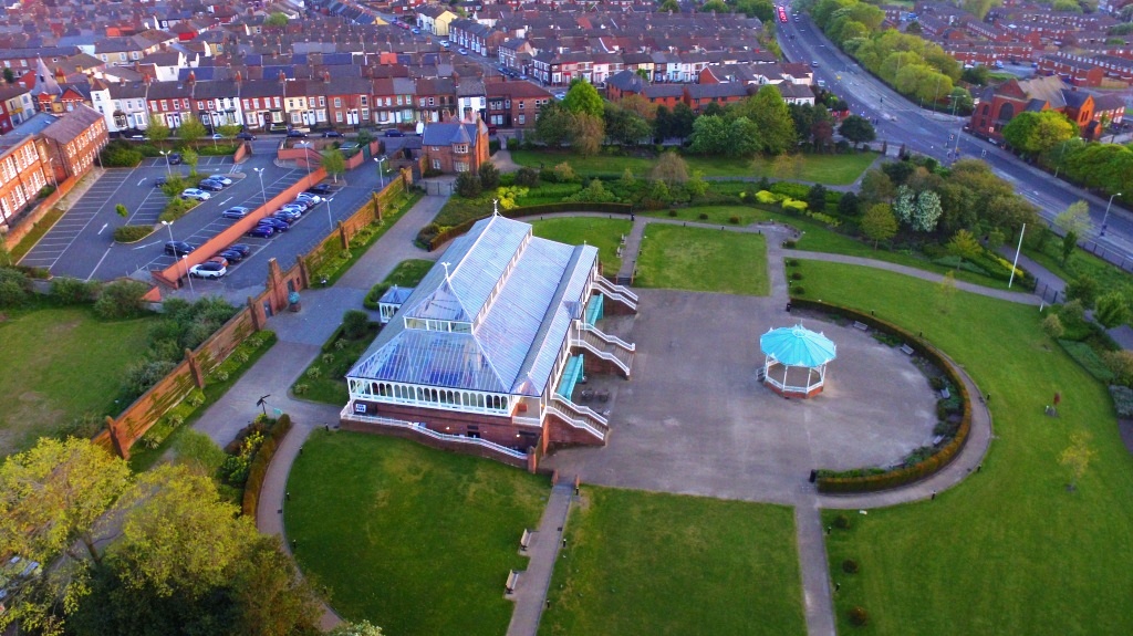 The Isla Gladstone Conservatory from the air
